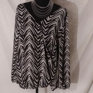 Lane Bryant print blouse